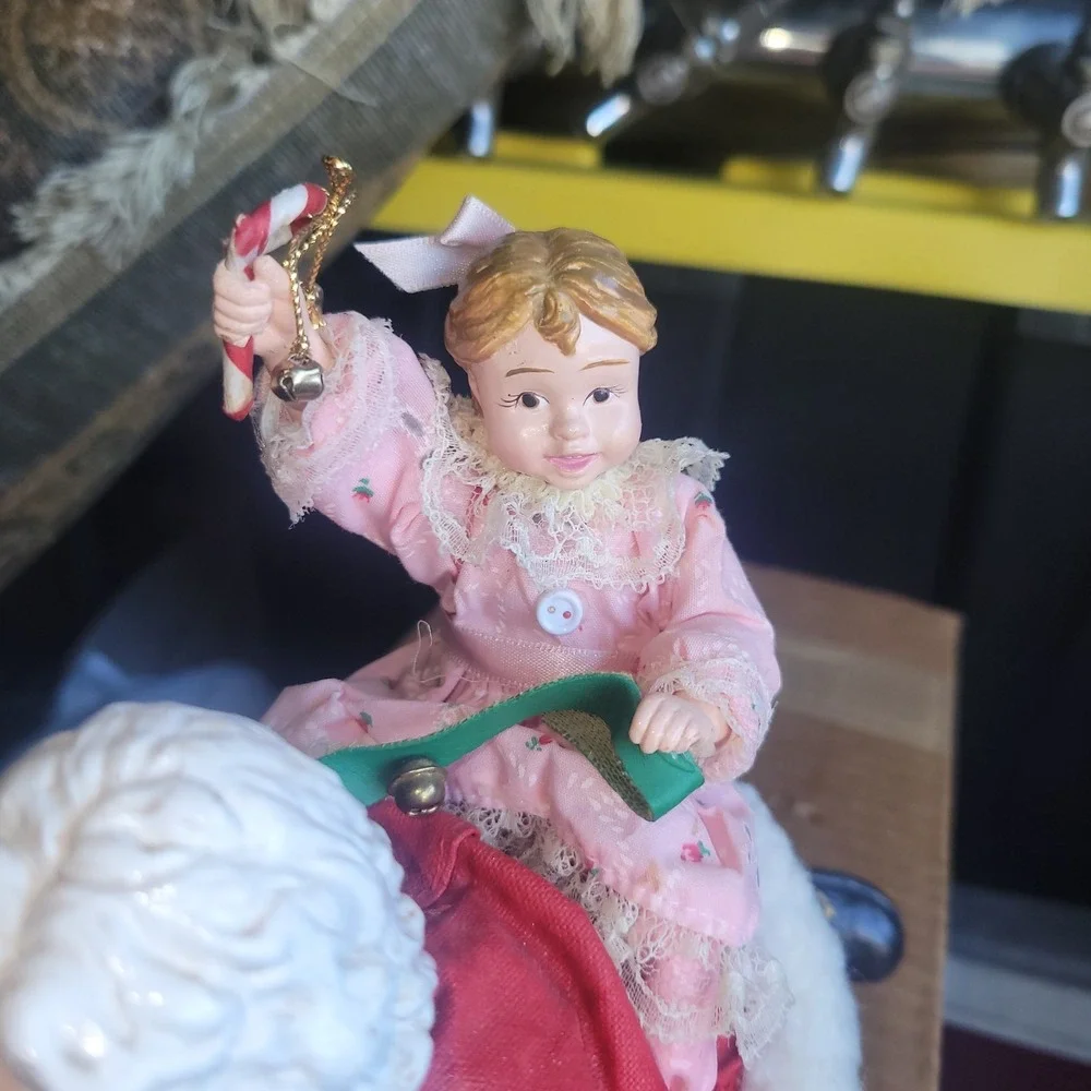 Kurt S Adler Granpa Santa Piggy Back Figurine Fabriche Marjorie Rothberg